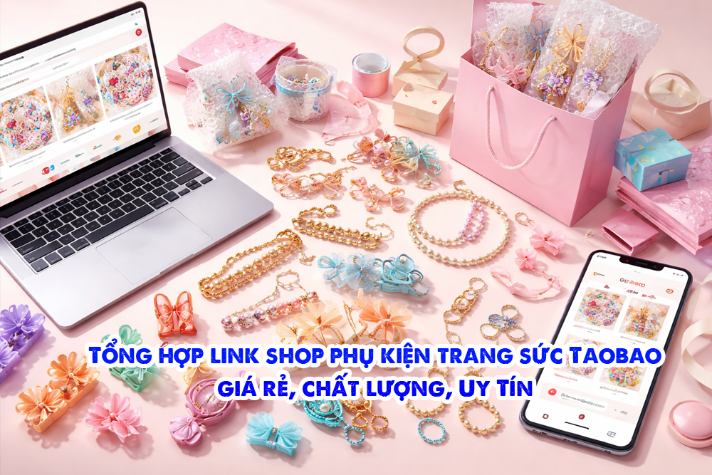 Tổng hợp link shop phụ kiện trang sức Taobao giá rẻ, chất lượng cao
