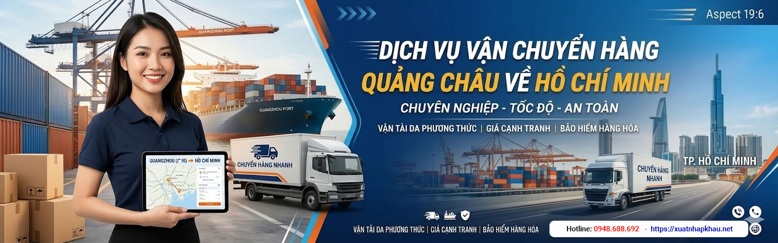 Vận chuyển chính ngạch hàng Quảng Châu về Sài Gòn